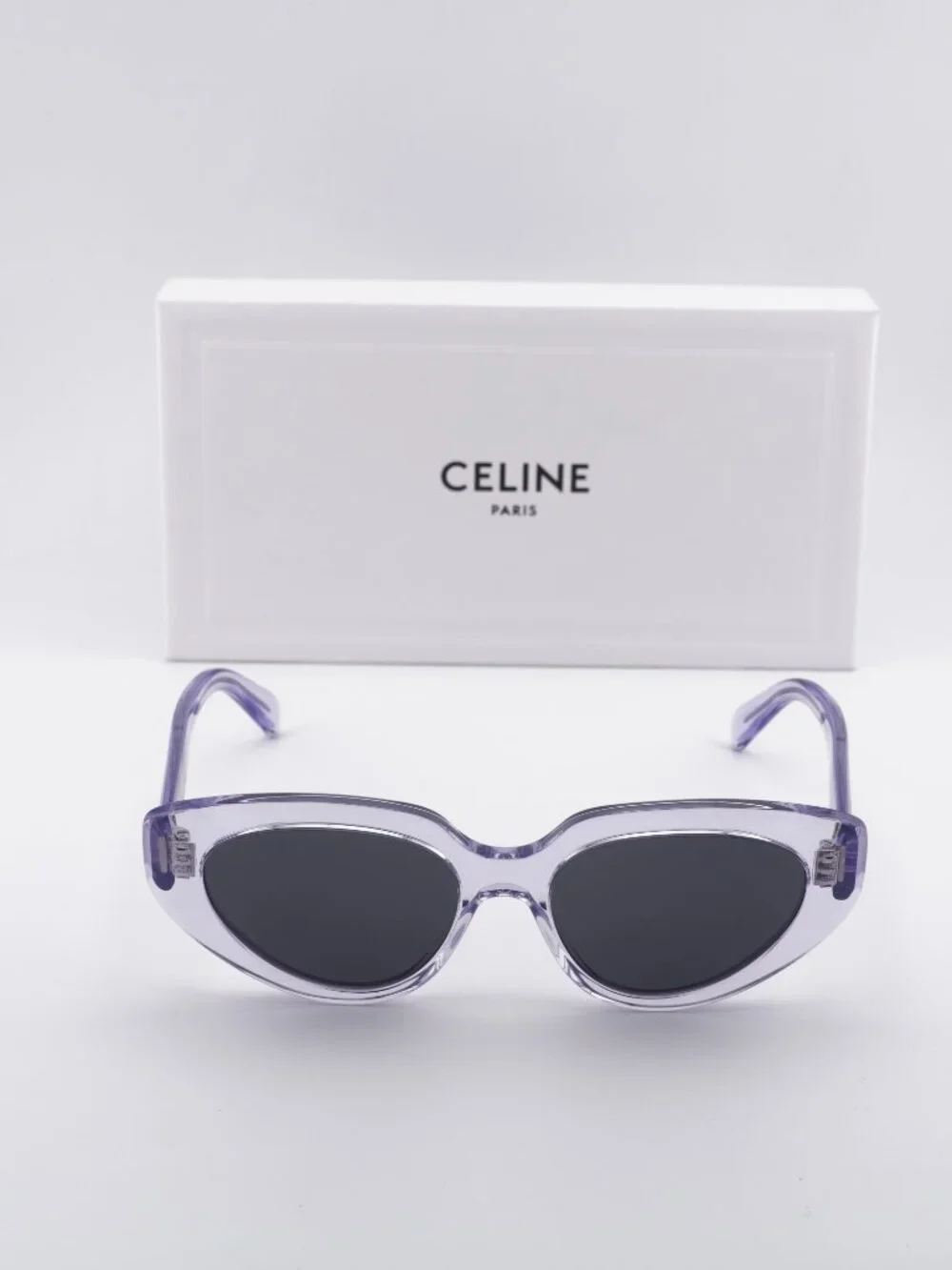 Celine CL40286I 78A Cat Eye Sunglasses - Shiny Lilac / Smoke